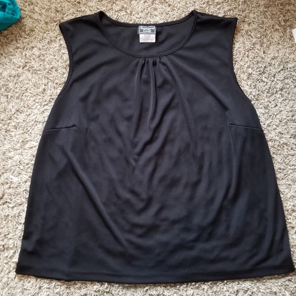 Southern Lady Tops - Southern Lady Black Sleeveless Top Plus Size 2X